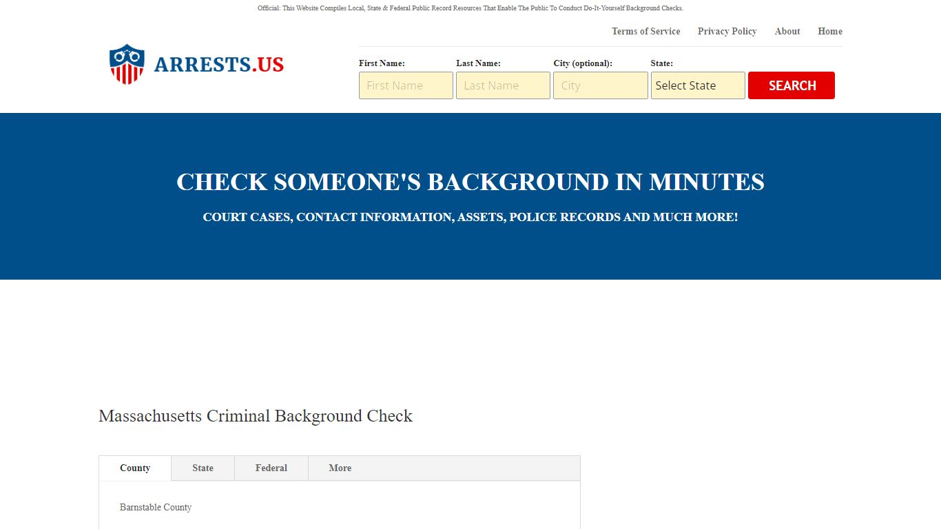 Free Massachusetts Background Check - Arrests, Criminal Court Case ...